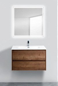 Тумба с раковиной BelBagno KRAFT 80 2C-SO/LOV-800-LVB Rovere Tabacco для ванной в интернет-магазине Sanbest