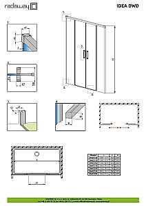 Душевая дверь Radaway Idea DWD 160 купить в интернет-магазине Sanbest