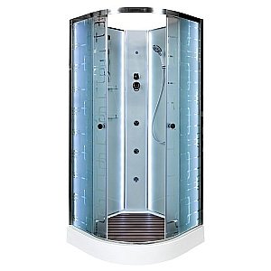 Душевая кабина DTO ЕМ1590 N LED с гидромассажем 90х90 купить в интернет-магазине Sanbest
