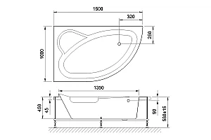 Акриловая ванна Royal Bath ALPINE RB819100 150х100 белая купить в интернет-магазине Sanbest