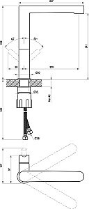 Смеситель для кухни Ravak Puri X070183 черный матовый купить в интернет-магазине сантехники Sanbest