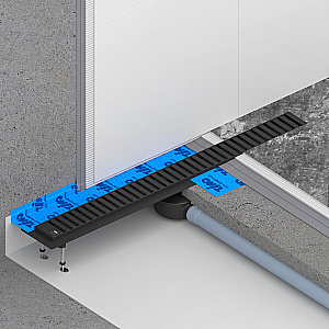 Душевой лоток TIMO Drain System 800 с вставкой "lines", Чёрный купить в интернет-магазине Sanbest