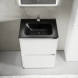 Тумба с раковиной Sancos Libra Floor 60 LB60FW белая для ванной в интернет-магазине Sanbest