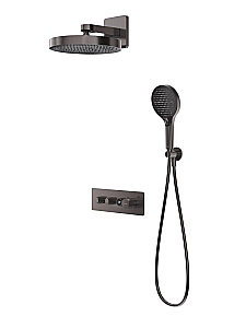 Душевая система Cezares RAIN2 SET-T-GM оружейная сталь купить в интернет-магазине сантехники Sanbest