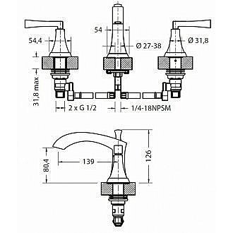 Смеситель для раковины Crosswater 14-08-PC купить в интернет-магазине сантехники Sanbest