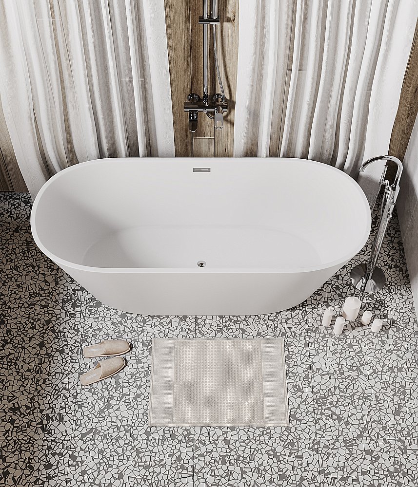 Ванна акриловая Grossman Forta GR-1503M 170x75 белая матовая купить в интернет-магазине Sanbest