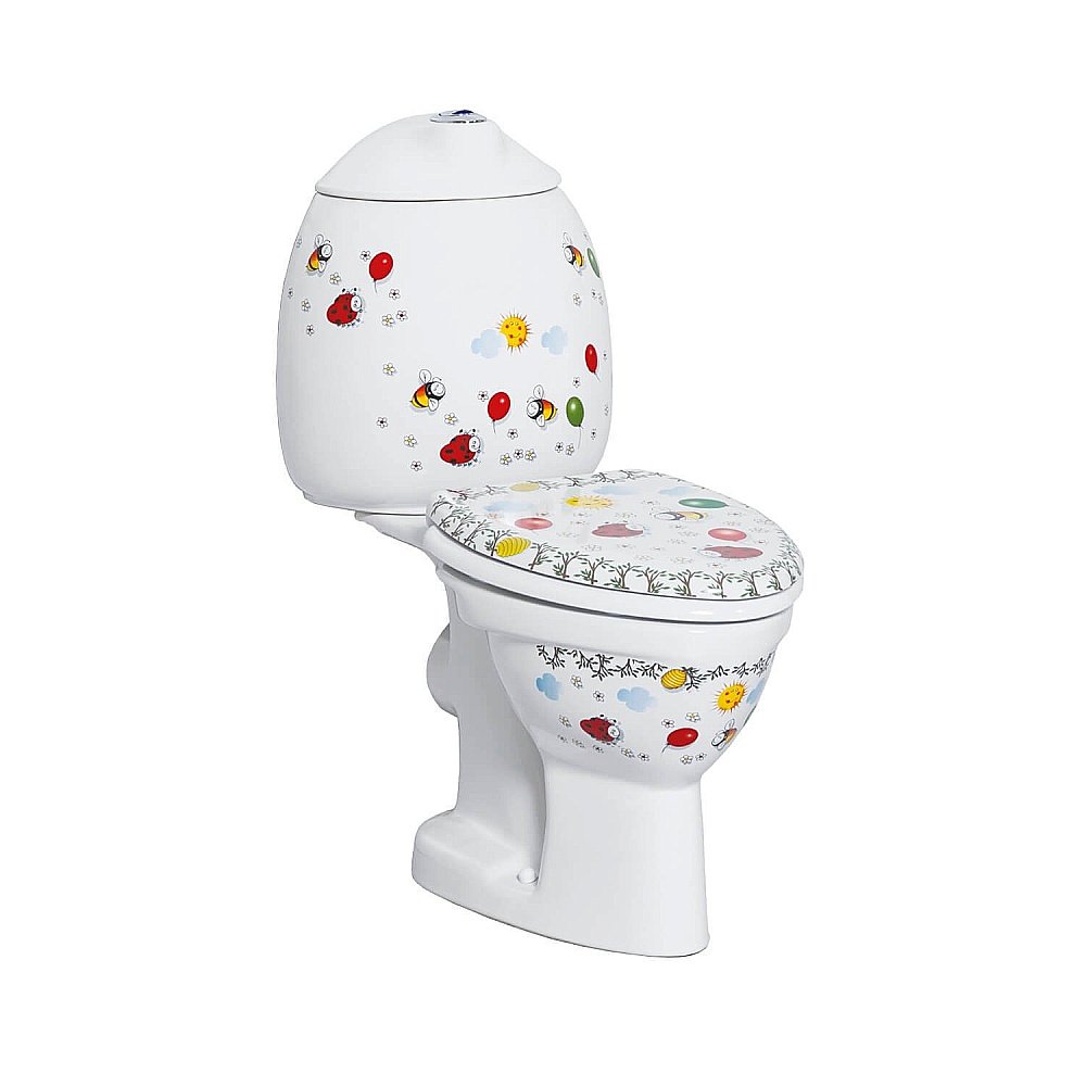Унитаз детский с функцией биде CREAVIT COCUK CK310-00 белый с декором, с крышкой, с бачком купить в интернет-магазине Sanbest