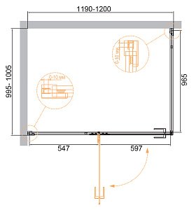 Душевой уголок Cezares BELLAGIO-AH-1-120/100-C-BORO купить в интернет-магазине Sanbest