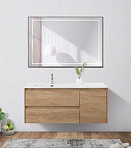 Зеркало BelBagno Kraft SPC-KRAFT-1000-800-LED-TCH-WARM-NERO черный в ванную от интернет-магазине сантехники Sanbest