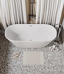 Ванна акриловая Grossman Forta GR-1503M 170x75 белая матовая купить в интернет-магазине Sanbest