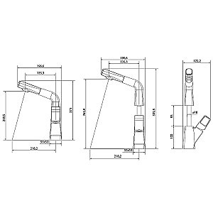Смеситель для кухни Lemark Soul LM6008BL черный купить в интернет-магазине сантехники Sanbest
