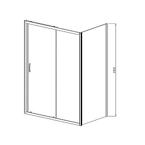 Душевой уголок Vincea Alpha VSR-3AL9012CLB 120x90 стекло прозрачное/профиль черный купить в интернет-магазине Sanbest