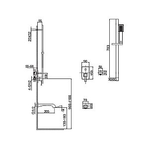 Смеситель для душа Caprigo Diamante 50-210 Хром купить в интернет-магазине сантехники Sanbest