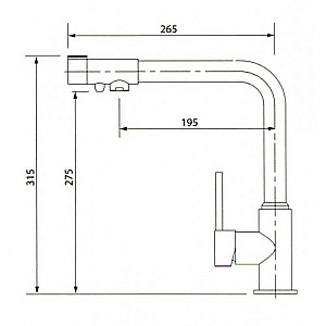 Смеситель для кухни Kaiser Teka 13044-7 купить в интернет-магазине сантехники Sanbest