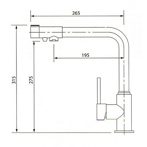 Смеситель для кухни Kaiser Teka 13044-7 купить в интернет-магазине сантехники Sanbest