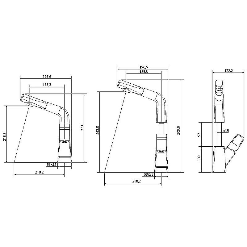 Смеситель для кухни Lemark Soul LM6008BL черный купить в интернет-магазине сантехники Sanbest