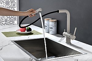 Смеситель для кухни Paulmark Serpentine Se213222-BE бежевый купить в интернет-магазине сантехники Sanbest