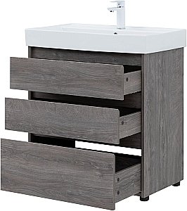 Тумба с раковиной Aquanet Nova Lite 302473 75 дуб рошелье для ванной в интернет-магазине Sanbest