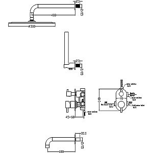 Душевая система Boheme Uno 464-2-CR хром купить в интернет-магазине сантехники Sanbest