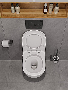 Унитаз подвесной BelBagno Marino BB7026CH-TOR-BS/SC белый, с функцией биде и смесителем, безободковый, с крышкой микролифт, слив-торнадо купить в интернет-магазине Sanbest