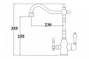 Смеситель для кухни Zorg Sanitary ZR 312-33 YF Черный Бронза купить в интернет-магазине сантехники Sanbest