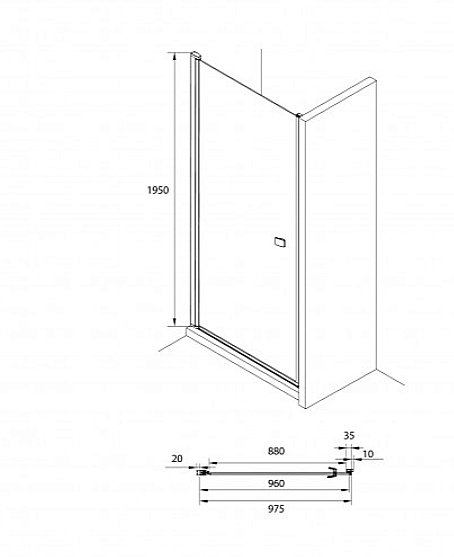 Душевой уголок Roca Capital 100x90 черный прозрачное стекло купить в интернет-магазине Sanbest