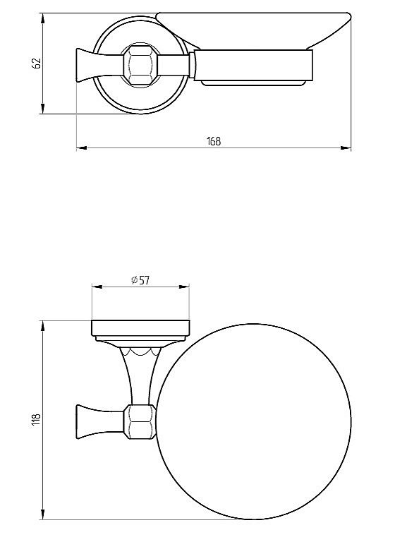 Мыльница настенная Migliore FORTUNA 31069 бронза купить в интернет-магазине сантехники Sanbest