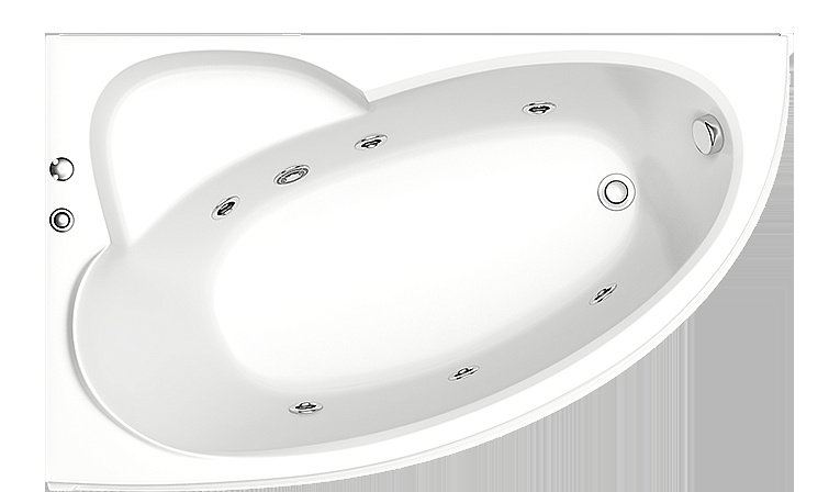 Ванна с гидромассажем BAS Сагра 160x100 купить в интернет-магазине Sanbest