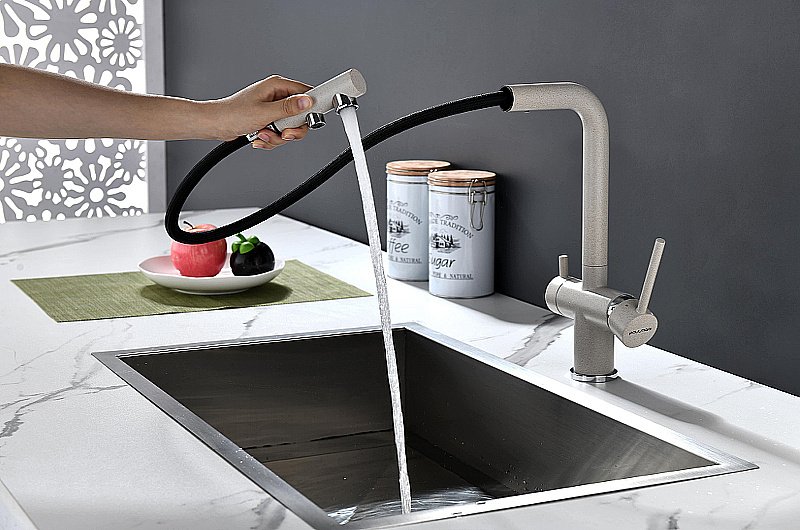 Смеситель для кухни Paulmark Serpentine Se213222-BE бежевый купить в интернет-магазине сантехники Sanbest