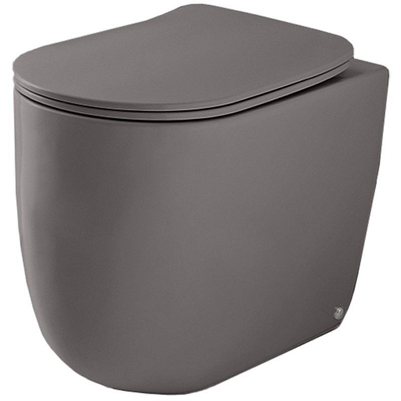 Унитаз приставной Kerasan Nolita 5318 Ferro matt, безободковый купить в интернет-магазине Sanbest