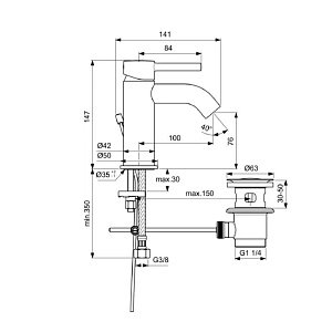 Смеситель для раковины Ideal Standard Ceraline BC193AA купить в интернет-магазине сантехники Sanbest