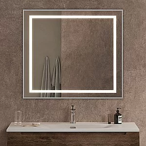 Зеркало BelBagno Kraft SPC-KRAFT-900-800-SENS-AL сатин в ванную от интернет-магазине сантехники Sanbest