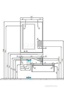 Нижняя тумба Акватон Сакура 60 светлое дерево / белый для ванной в интернет-магазине сантехники Sanbest