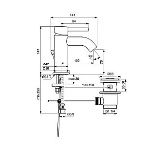 Смеситель для раковины Ideal Standard Ceraline BC193AA купить в интернет-магазине сантехники Sanbest