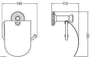 Держатель для туалетной бумаги Schein Superior 7066026 хром/Swarovski купить в интернет-магазине сантехники Sanbest