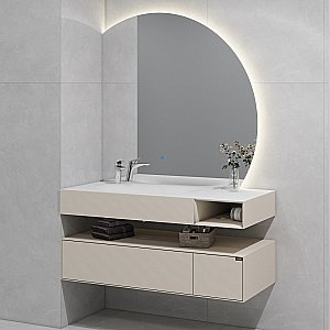 Тумба с раковиной Black&White Universe U955.1200 хаки матовый для ванной в интернет-магазине Sanbest