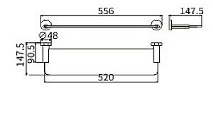 Полка CeramaLux Loft 53911 хром купить в интернет-магазине сантехники Sanbest