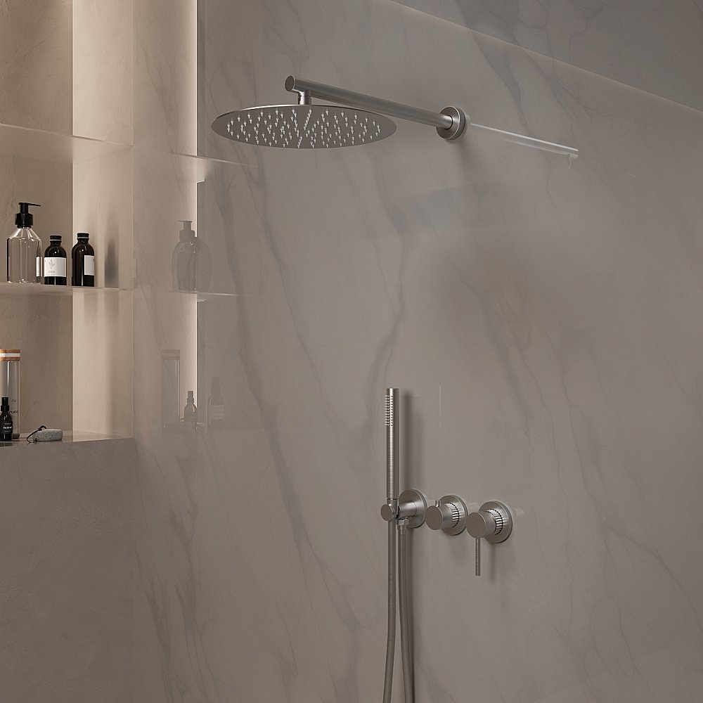 Душевая система Vincea Groove VSFW-4G01BN брашированный никель купить в интернет-магазине сантехники Sanbest