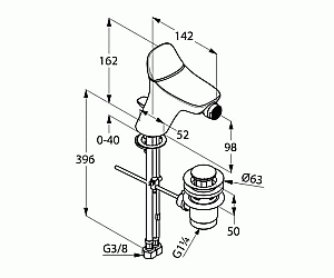 Смеситель для биде Kludi Ambienta 532160575 купить в интернет-магазине сантехники Sanbest