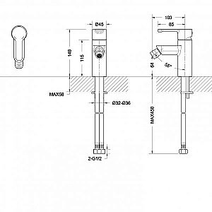 Смеситель для биде BRAVAT Stream F33783C купить в интернет-магазине сантехники Sanbest