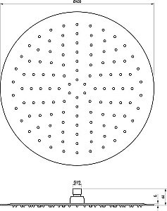 Верхний душ Ravak X07P667 хром купить в интернет-магазине сантехники Sanbest