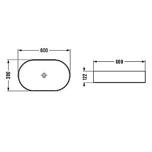 Раковина накладная Vincea 60 VBS-50760 белая купить в интернет-магазине Sanbest