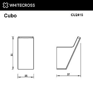 Крючок WhiteCross Cubo CU2415NIB никель брашированный купить в интернет-магазине сантехники Sanbest
