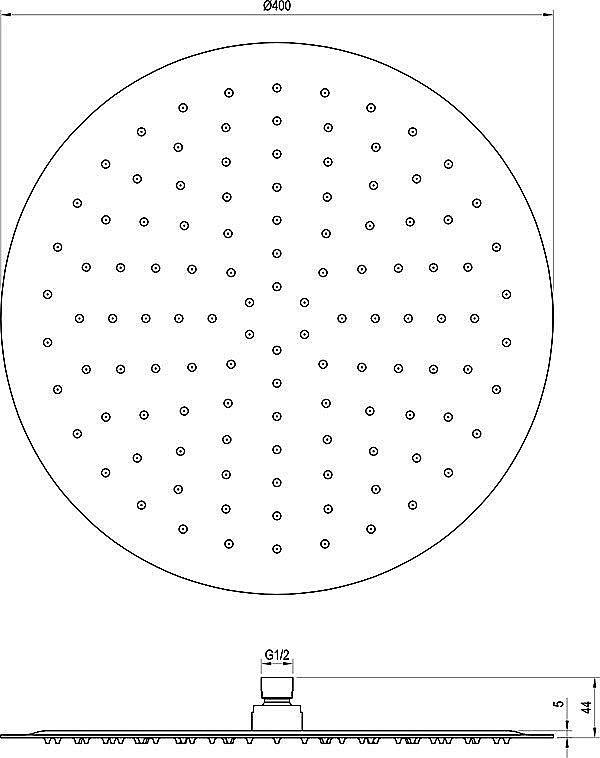 Верхний душ Ravak X07P667 хром купить в интернет-магазине сантехники Sanbest
