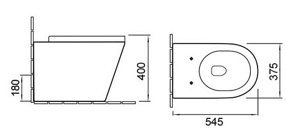 Унитаз приставной SantiLine SL-5020 безободковый, с крышкой микролифт купить в интернет-магазине Sanbest