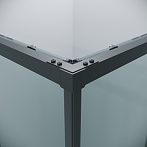 Душевой уголок Grossman Galaxy 90х80 300.K33.01.9080.21.00 стекло прозрачное/профиль черный матовый купить в интернет-магазине Sanbest