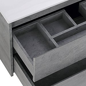 Тумба с раковиной BelBagno KRAFT 80 2C-SO/LOV-800-LVB Cemento Grigio для ванной в интернет-магазине Sanbest