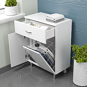 Тумба Misty Люси 60 Э-Люс07060-011Бк белый для ванной в интернет-магазине сантехники Sanbest