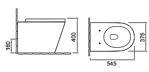 Унитаз приставной SantiLine SL-5020 безободковый, с крышкой микролифт купить в интернет-магазине Sanbest