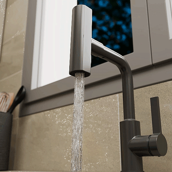 Смеситель для кухни Rush Tinos TI3732-17Grey графит купить в интернет-магазине сантехники Sanbest